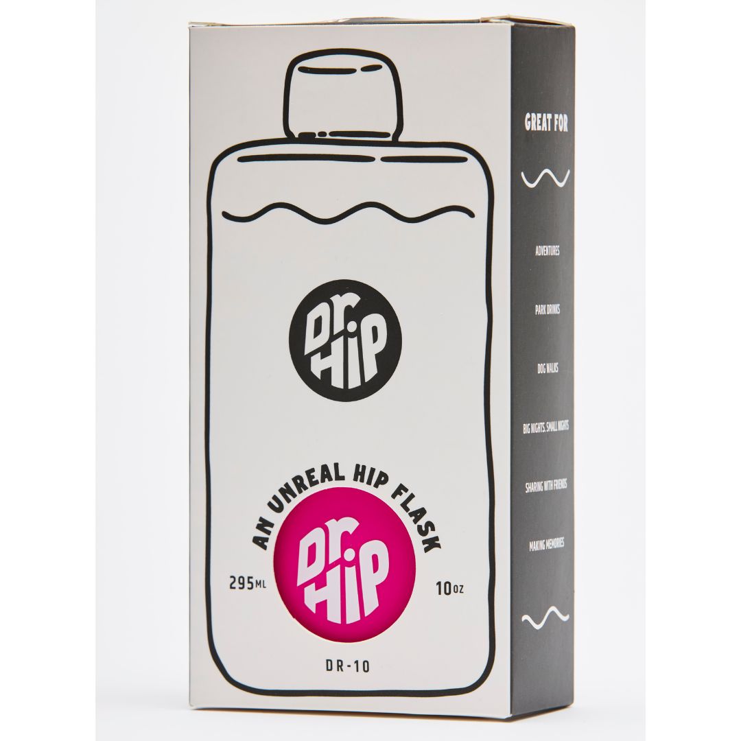 DR-10 Dr Hip Flask (Punch/Pink) - 10oz / 295ml