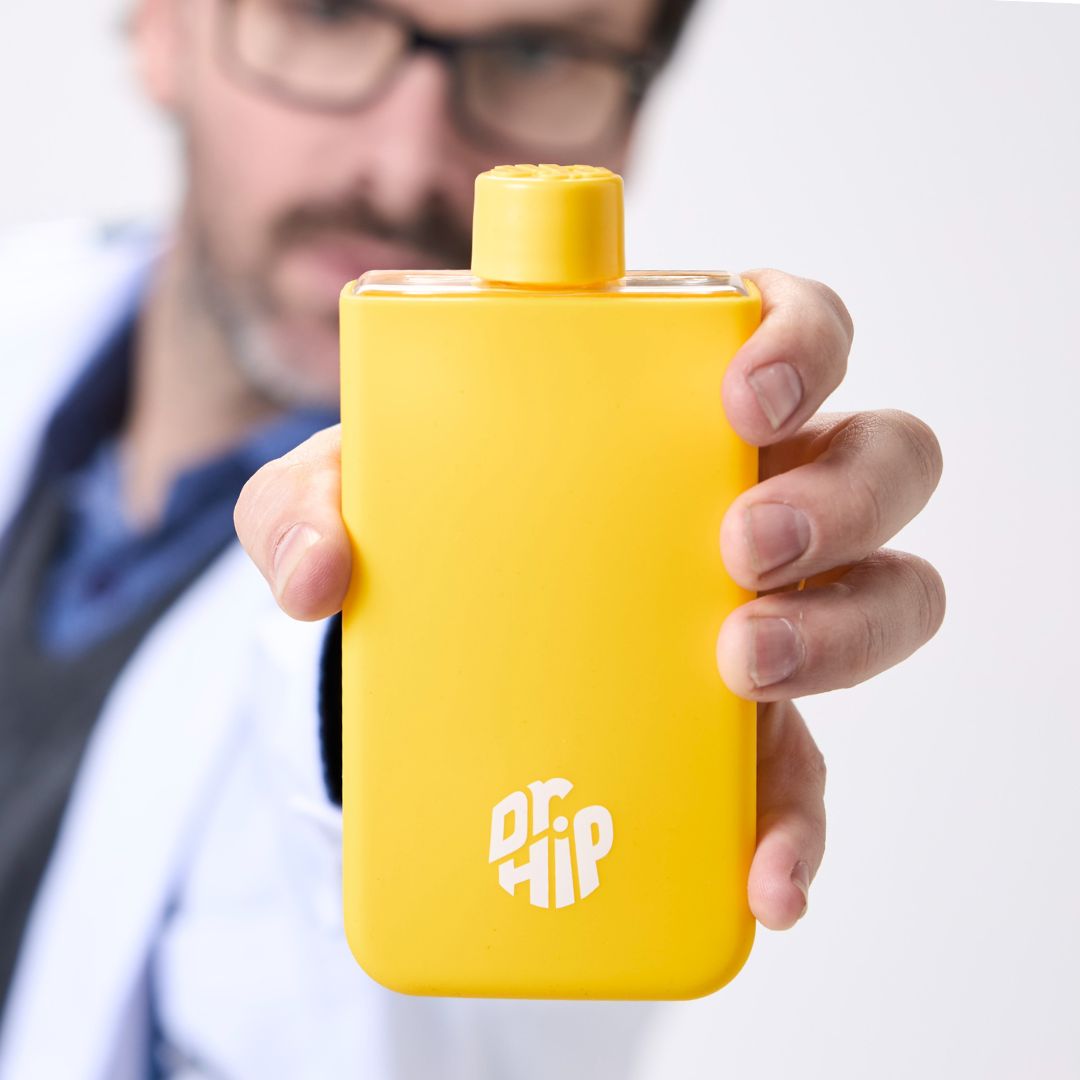 DR-10 Dr Hip Flask (Ray/Yellow) - 10oz / 295ml