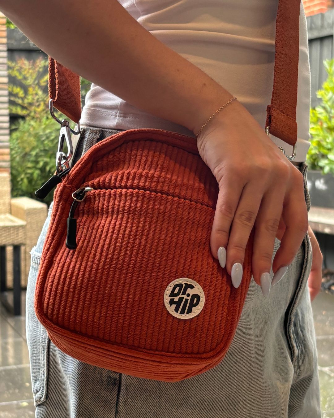 Dr Hip Corduroy Crossbody Bag - Rust